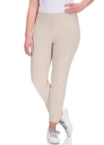 KjBRAND Damen Stoffhose "Susie XS Ankle Bengaline", beige, casual, Gr. 50, Web, Obermaterial: 80% Viskose, 17% Polyamid, 3% Elasthan, Hosen, mit