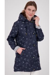 DEPROC Active Damen Regenjacke "Friesennerz WIZZARD PEAK WOMEN UMBR", blau, casual, Gr. 42, Obermaterial: 100% Polyurethan; Futter: 100% Polyester,