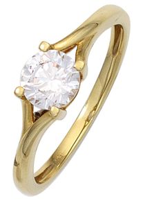 Jobo Damen Goldring, 58, Gelbgold 333, gold, Gelbgold 333, Fingerringe, 333 Gold mit Zirkonia