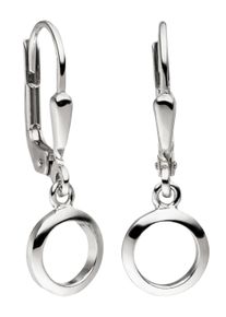 Jobo Damen Paar Ohrhänger "Kreis-Ohrringe", Silber 925 (Sterlingsilber), silber, Silber 925 (Sterlingsilber), Ohrringe, 925 Silber rhodiniert