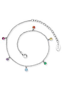 Engelsrufer Fußkette "Mond, ERF-LILMOON-ZIM", Silber 925 (Sterlingsilber), bunt, Silber 925 (Sterlingsilber), Fußkettchen, mit Zirkonia (synth.)