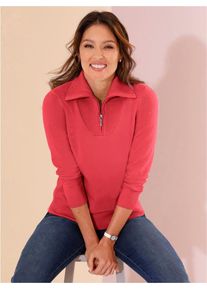Classic Basics Damen Troyer "Pullover", rot, Gr. 42, unifarben, 100% Baumwolle, Pullover