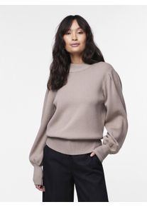 Y.A.S Damen Strickpullover "YASFONNY LS KNIT PULLOVER S. NOOS", braun, modisch, Gr. XL, unifarben, Strick, Obermaterial: 72% Viskose, 28% Polyester,