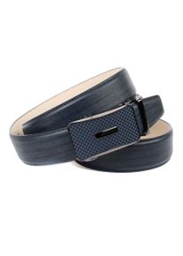 Anthoni Crown Damen Ledergürtel, blau, klassisch, Gr. 105, unifarben, Leder, Gürtel, mit Karbon-Schließe in dunkelblau