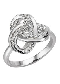Firetti Damen Fingerring "Schmuck Geschenk Silber 925 Silberring Knoten", 52, Silber 925 (Sterlingsilber), 2,2mm, silber, Silber 925