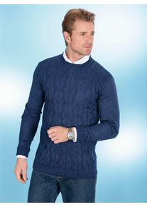 CLASSIC Herren Rundhalspullover "Pullover", blau, Gr. 50, unifarben, 100% Polyacryl, Pullover