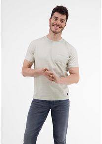 Lerros Herren T-Shirt "Lerros Gestreiftes T-Shirt", weiß, Gr. L, 100% Baumwolle, Shirts