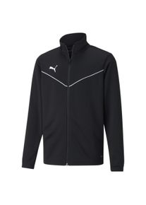Puma Kinder Trainingsjacke "TEAMRISE TRAINING POLY JACKET JR", schwarz-weiß, sportlich, Gr. 128, unifarben, Piquu00e9, Obermaterial: 100% Polyester,