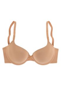 Lascana Damen Schalen-BH "Ela - perfect basic", Gr. 70, braun, Microtouch, Obermaterial: 82% Polyamid (TACTEL), 18% Elasthan (LYCRA), Basic, BHs, mit