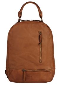 Samantha Look Cityrucksack, braun, Rindsleder, Leder, Retro, casual, Rucksäcke, echt Leder, Made in Italy