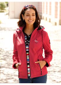 Casual Looks Damen Softshelljacke, rot, Gr. 50, meliert, 94% Polyester, 6% Elasthan, Jacken