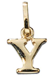 Jobo Damen Buchstaben-Anhänger "Anhänger Buchstabe", Y, Gelbgold 333, gold, Gelbgold 333, Schmuckanhänger, 333 Gold