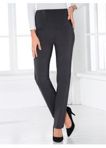 Classic Basics Damen Stretch-Hose, schwarz, Gr. 28, unifarben, 91% Polyester, 6% Viskose, 3% Elasthan, Hosen
