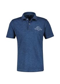 Lerros Herren Poloshirt "Lerros Poloshirt mit Brustprint", blau, Gr. 6XL, 100% Baumwolle, Shirts