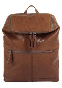SPIKES & SPARROW Cityrucksack, SPIKES & SPARROW, braun, Rindsleder, Leder, klassisch, Rucksäcke, echt Leder