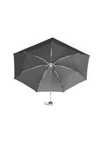 Euroschirm Taschenregenschirm "Der kleine Riese, schwarz", schwarz, Bezug: 100% Polyester, uni, Regenschirme, besonders leicht, super flach und extra