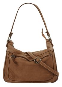 CLUTY Damen Shopper, braun, Leder, unifarben, leicht glänzend, Taschen, echt Leder, Made in Italy