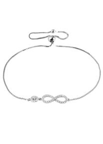 Adelia´s ADELIA ́S Damen Edelstahlarmband "Damen Armband Unendlichzeichen aus Edelstahl mit Zirkonia 22 cm", 22, silber, Armbänder