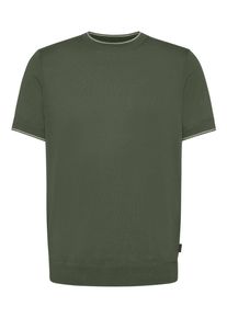 Bugatti Herren T-Shirt, grün, casual, Gr. XL, 75% Baumwolle, 25% Polyacryl, Shirts, mit Kontraststreifen