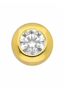 Adelia´s ADELIA ́S Damen Ketten-Anhänger "925 Silber Anhänger mit Zirkonia Ø 8 mm", mit Zirkonia, Silber 925 (Sterlingsilber), gold, Silber 925