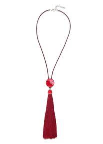 Damen Lange Kette "Pya", rot, Basic, Collezione Alessandro, Textil, Halsketten, mit hochwertigem schimmernden Kunststoffelement