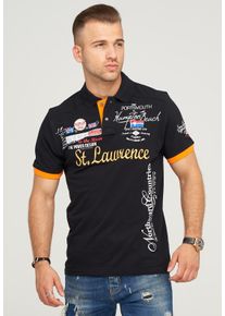 behype Herren Poloshirt "LANAY", orange, casual, Gr. M, 100% Baumwolle, Shirts, mit sportiver Stickerei