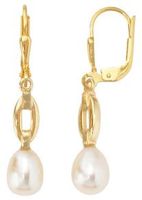 Jobo Damen Perlenohrringe, Gelbgold 333-Perlen, gold, Gelbgold 333, Perlen, Ohrringe, 333 Gold mit Süßwasser-Zuchtperlen