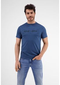 Lerros Herren T-Shirt "Lerros T-Shirt *Ahead & Above*", blau, Gr. S, 100% Baumwolle, Shirts
