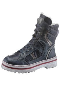 KRISBUT Damen Winterboots, Gr. 37, blau, Leder, used, sportlich, Schuhe