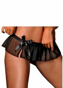 Lascana Damen String-Ouvert, Gr. 36, schwarz, Netz, Obermaterial: 90% Polyamid, 10% Elasthan, Unterhosen, mit kleinem Schösschen