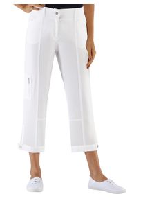 Casual Looks Damen Stretch-Hose, weiß, Gr. 19, unifarben, 98% Baumwolle, 2% Elasthan, Hosen