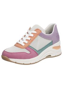 Rieker Damen Wedgesneaker "vegan", Gr. 40, bunt, Textil, Lederimitat, casual, Schuhe, herausnehmbarer Soft-Einlage, Freizeitschuh, Halbschuh,