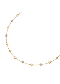 Damen Collier "mit Zwischenteilen, farbige synt. Zirkonia + Korund Silber 925", 45cm, Silber 925 (Sterlingsilber), bunt, Giorgio Martello MILANO,