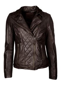 Mustang Damen Lederjacke "Chira", braun, Gr. S, 100% Leder, Ziege/ Futter: 100% Baumwolle / Ärmelfutter: 100% Polyester / Füllmaterial: 100%