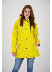 DEPROC Active Damen Regenjacke "Friesennerz HALIFAX UMBRELLA", gelb, casual, Gr. 38, Obermaterial: 100% Polyurethan; Futter: 100% Polyester, Jacken,