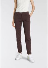 AJC Damen Chinohose, braun, casual, Gr. 32, unifarben, Web, Obermaterial: 97% Baumwolle, 3% Elasthan, Hosen, in lässiger Form mit Pattentaschen