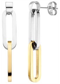 Jobo Damen Paar Ohrhänger, Edelstahl, silber, Edelstahl, Ohrringe, Edelstahl bicolor beschichtet