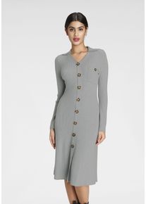 Bruno Banani Damen Strickkleid, grau, feminin, Gr. 40, Strick, Obermaterial: 50% Viskose, 26% Polyamid, 24% Polyester, Kleider