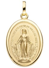 Jobo Damen Ketten-Anhänger "Anhänger Milagrosa oval", Gelbgold 333, gold, Gelbgold 333, Schmuckanhänger, 333 Gold
