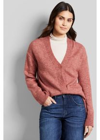 Bugatti Damen Strickjacke, rot, casual, Gr. XL, unifarben, Strick, 54% Polyacryl, 32% Polyester, 14% Wolle, Strickjacken, aus Wollmischung