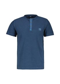 Lerros Herren Henleyshirt "Lerros Serafino mit abgesetzter Knopfleiste", blau, Gr. 6XL, 100% Baumwolle, Shirts