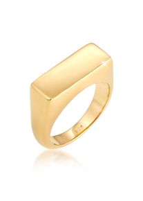 Elli Damen Siegelring "Siegelring Glanz Schlicht Trend 925 Silber", 54mm, Silber 925 (Sterlingsilber), 6mm, gold, Silber 925 (Sterlingsilber),