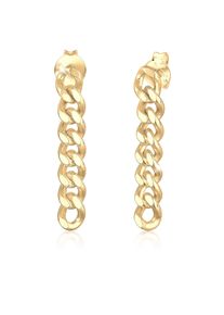 Elli Damen Paar Ohrstecker "Hänger Panzerkette Trend Blogger Cool 925 Silber", OneSize, ohne Stein, Silber 925 (Sterlingsilber), gold, Silber 925