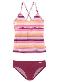 Buffalo Kinder Tankini, orange, Gr. 146, gestreift, Recycling-Polyamid, Bikini-Sets, mit Querstreifen