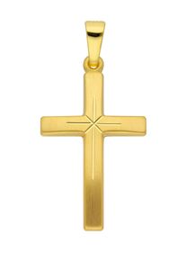 Adelia´s ADELIA ́S Damen Ketten-Anhänger "333 Gold Kreuz Anhänger", Gold, gold, Gold, Schmuckanhänger, Goldschmuck für Damen & Herren