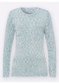 Classic Basics Damen Rundhalspullover "Pullover", grün, Gr. 50, gemustert, mehrfarbig, 100% Polyacryl, Pullover