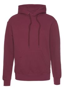 Herren Kapuzensweatshirt, rot, casual, Gr. L, Fruit of the Loom, angeraute Sweatware, Obermaterial: 80% Baumwolle, 20% Polyester, Sweatshirts, aus