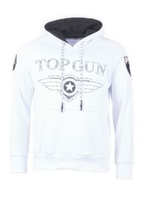 Top Gun Herren Kapuzenpullover "Defend TG20193010", weiß, Gr. XXL, Obermaterial: 65% Baumwolle, 35% Polyester, Pullover