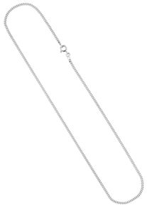 Jobo Damen Goldkette, Weißgold 333, L: 42cm, weiß, Weißgold 333, Halsketten, Panzerkette 333 Weißgold 42 cm 2,1 mm