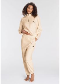 Fila Damen Pyjama, Gr. XS, beige, Sweatware, Obermaterial: 100% Baumwolle, unifarben, casual, Homewear-Sets